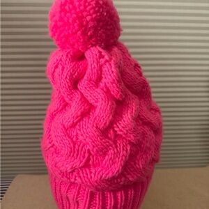 2 for 1 Price 1 Cozy Pink and 1 black Knit Pom-Pom water sweater hats Set of 2!